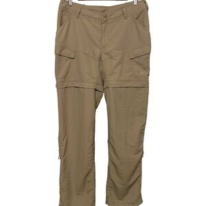 The North‎ Face Convertible Paramount Pants Women's 10 Long Khaki Tan Zip Off